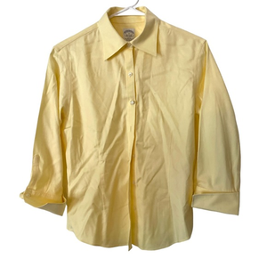 Brooks Brothers Yellow Non-Iron Stretch Fitted‎ Button Down Size 6